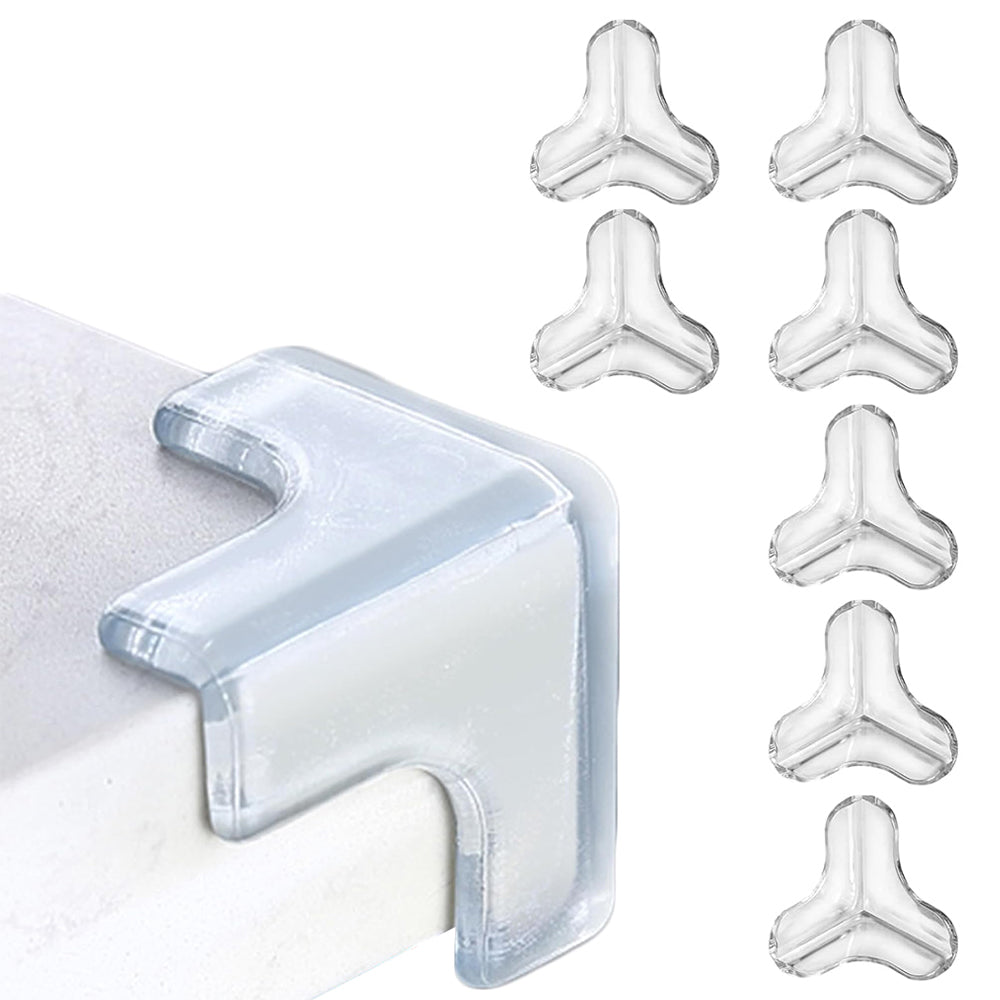 8Pcs T-Shape Desk Edge Soft Protectors for Furniture Sharp Corner Guard