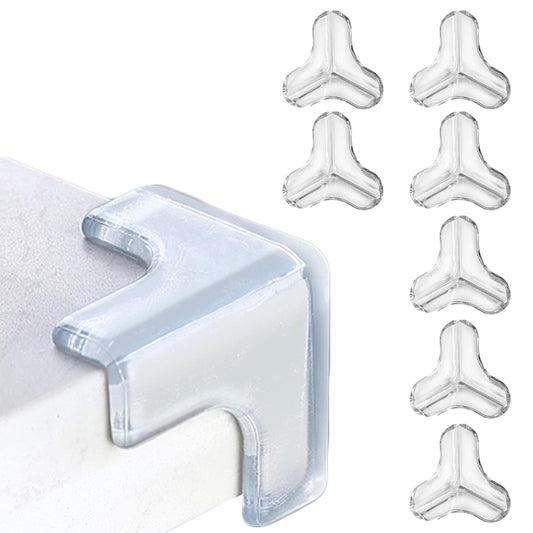 8Pcs T-Shape Desk Edge Soft Protectors for Furniture Sharp Corner Guard