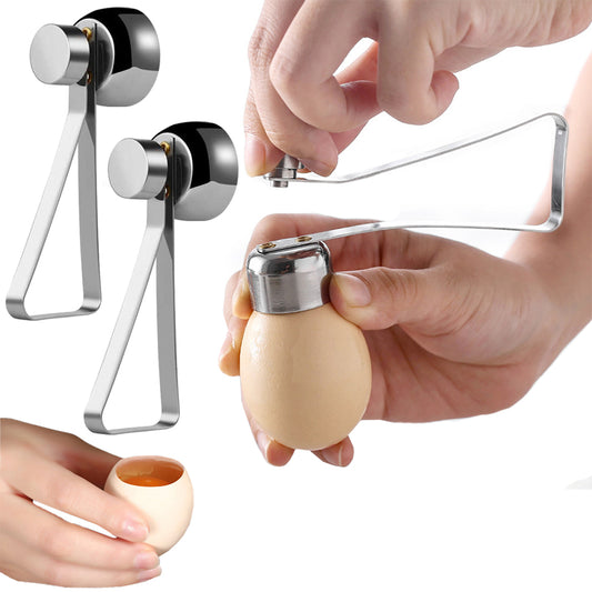 2Pcs Stainless Steel Egg Shell Knock Opener