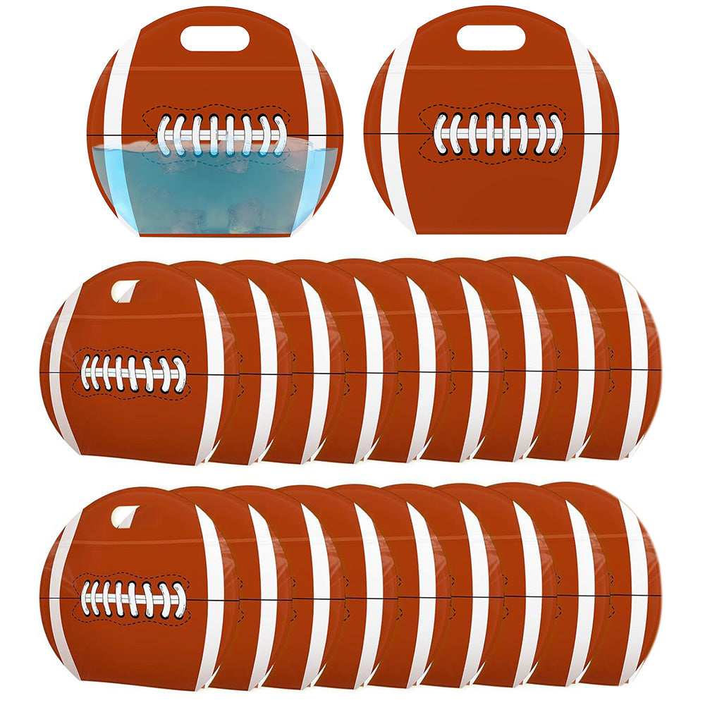 20 Soccer and American Football Resealable Candy Bags with Handles