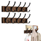 2X Wall Mounted Wooden Coat and Hat Rack 42 cm Rustic Style for Entryway Bedroom