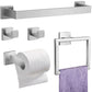5Pcs Bathroom Towel Bar Set Stainless Steel 40cm Wall Mounted Towel Racks