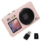 5K HD Dual Screen Digital Camera Point and Shoot Selfie Camera with LED Fill Light