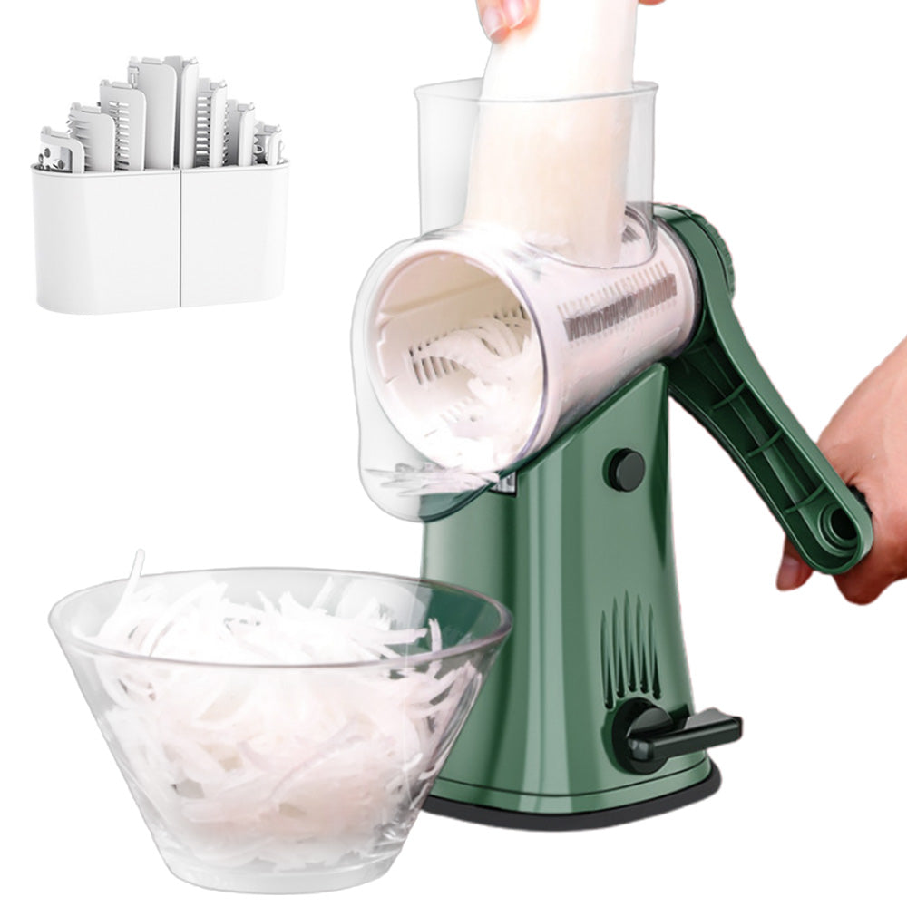 Kitchen Vegetable Fruit Slicer Cutter Shredder Food Manual Rotary Grater Chopper