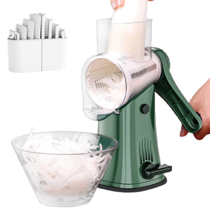 Kitchen Vegetable Fruit Slicer Cutter Shredder Food Manual Rotary Grater Chopper