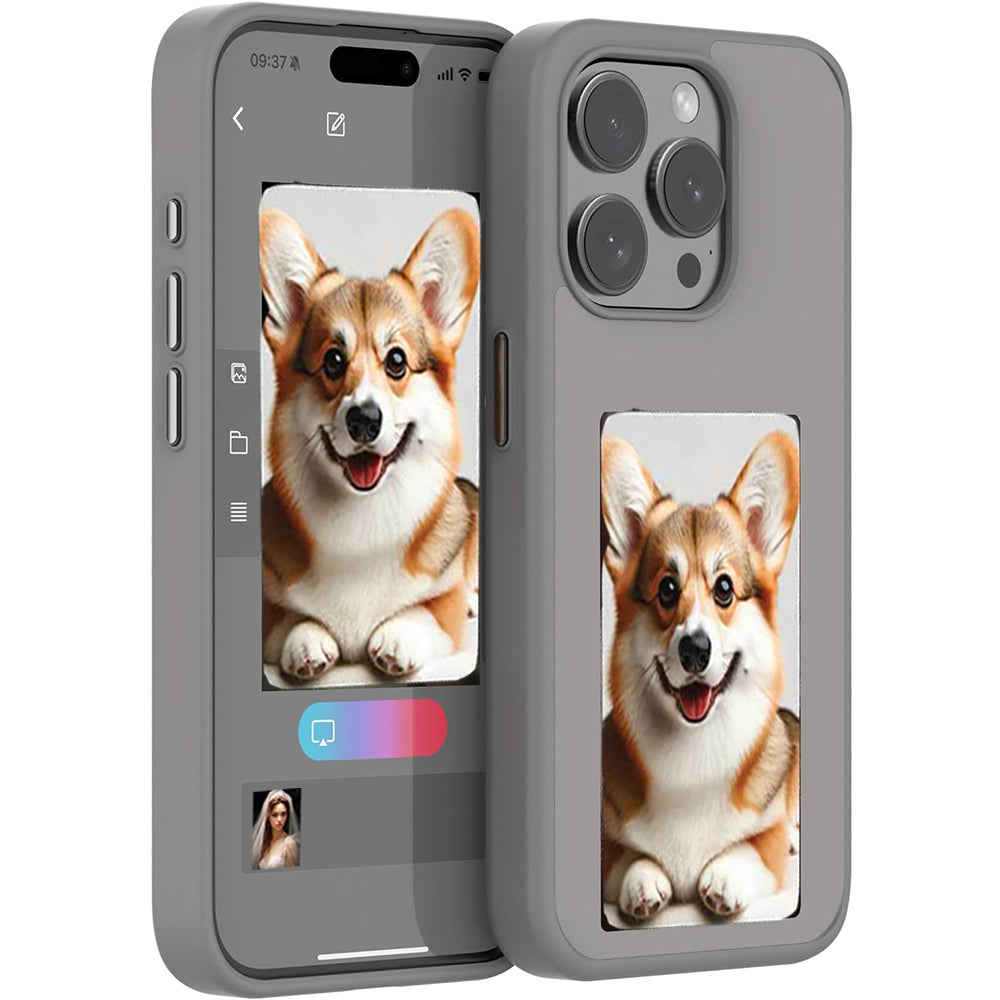 Ink Screen Display DIY Custom Picture iPhone Case-For iPhone 15 Pro