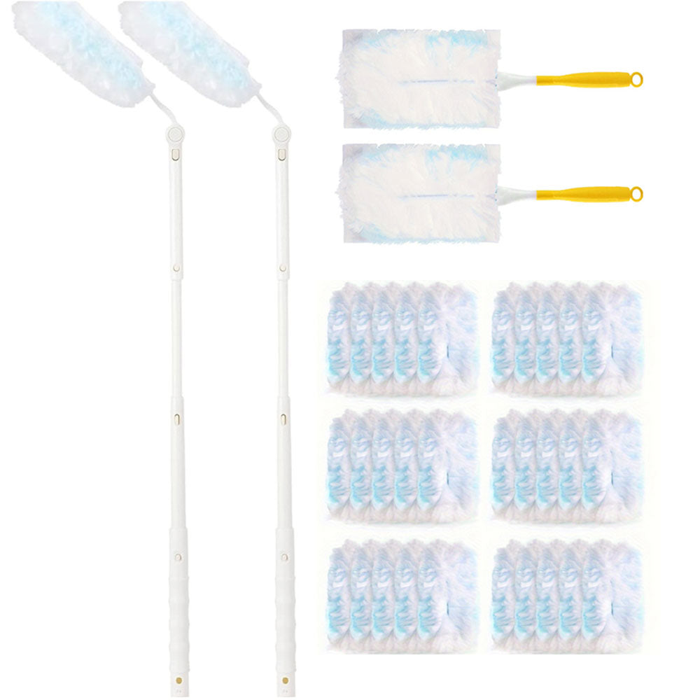60Pcs Duster Refills With Handles Disposable Duster Refills