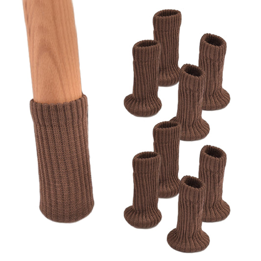 8Pcs Knitted Table Chair Leg Socks Sleeve Floor Protector Furniture Feet Cover