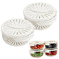 2Pcs Plastic Fruit Vegetable Washing Drain Basket with Lid