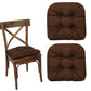 2PCS Chair Seat Cushions 48x48cm Square Pad with Backrest for Home Office Dining