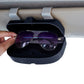 Car Sunglasses Card Storage Box with Clip for Auto Visor