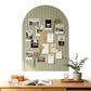 Large Arched Felt Bulletin Board with 30 Push Pins for Home Office School