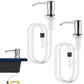 2Pcs Kitchen Sink Soap Dispenser Stainless Steel Hand Liquid Pump with 1.2m Tube Kit