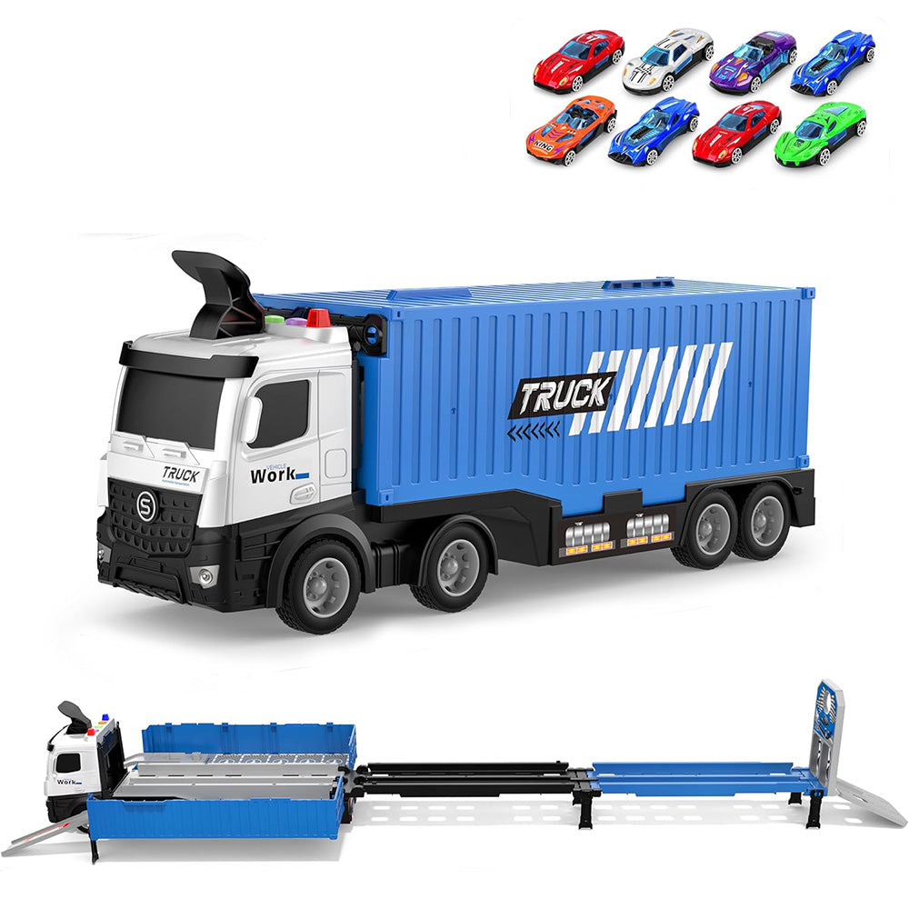 Car Carrier Transport with Race Mini Car Toys Set for Kids