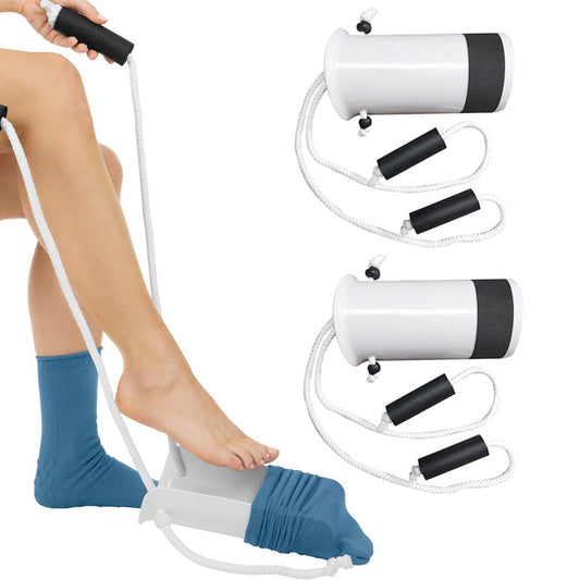 2Pcs No Bending Sock Aid Easy On and Off Wearing Slider Pulling Assist Device