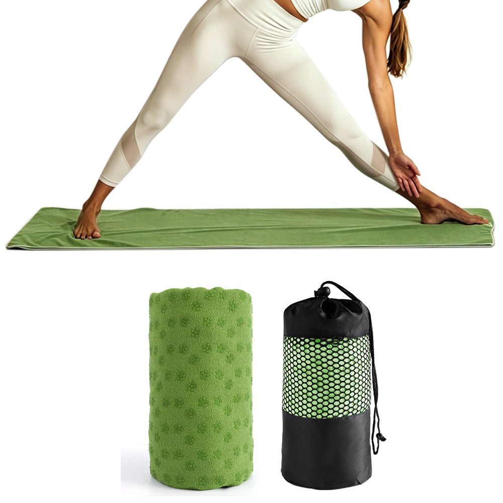 Non Slip Yoga Towel Mat with Microfiber for Gym Hot Yoga Pilates Workout