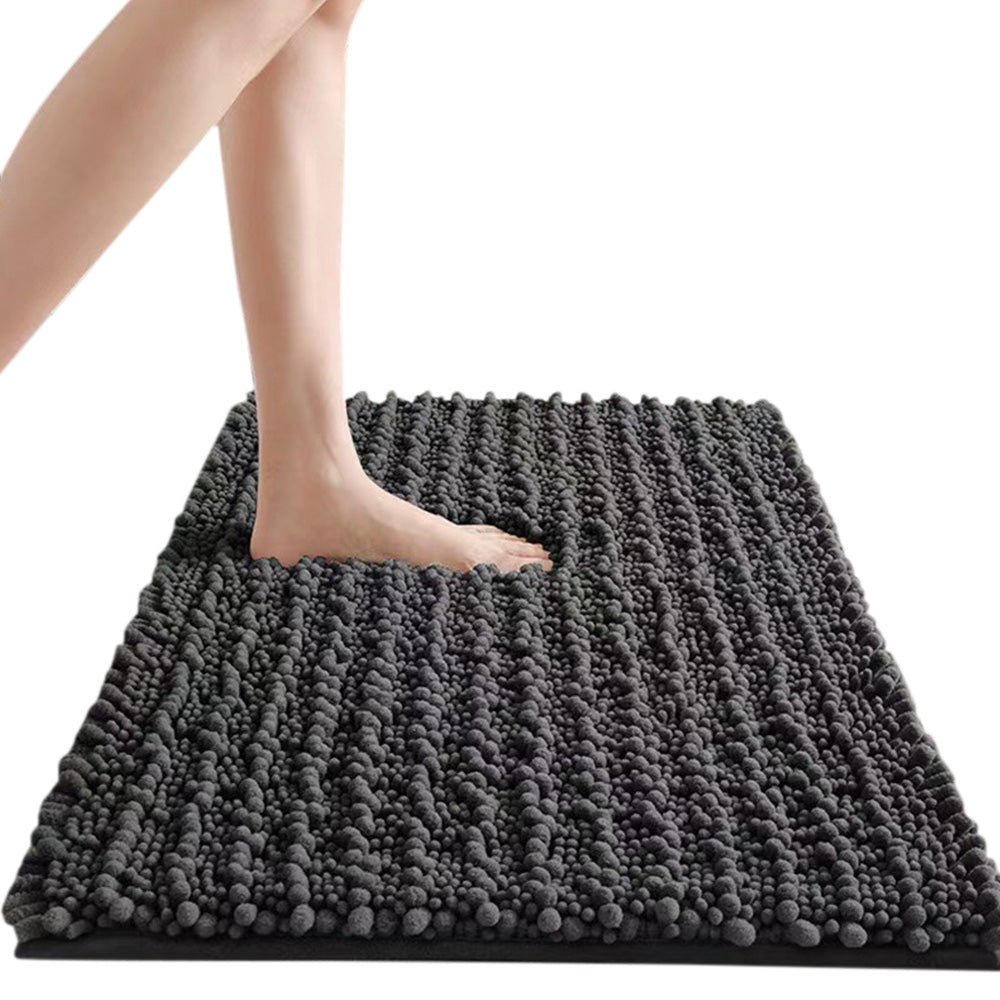 Chenille Fabric Bathroom Rugs Mat With Non Slip Rubber Backing Home Decor Accessories