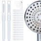 Shower Head Cleaning Brush Set Anti-Clogging with Storage Box for Bathroom