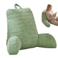 Bedside Backrest Cushion with Armrests Pocket and Washable Cover