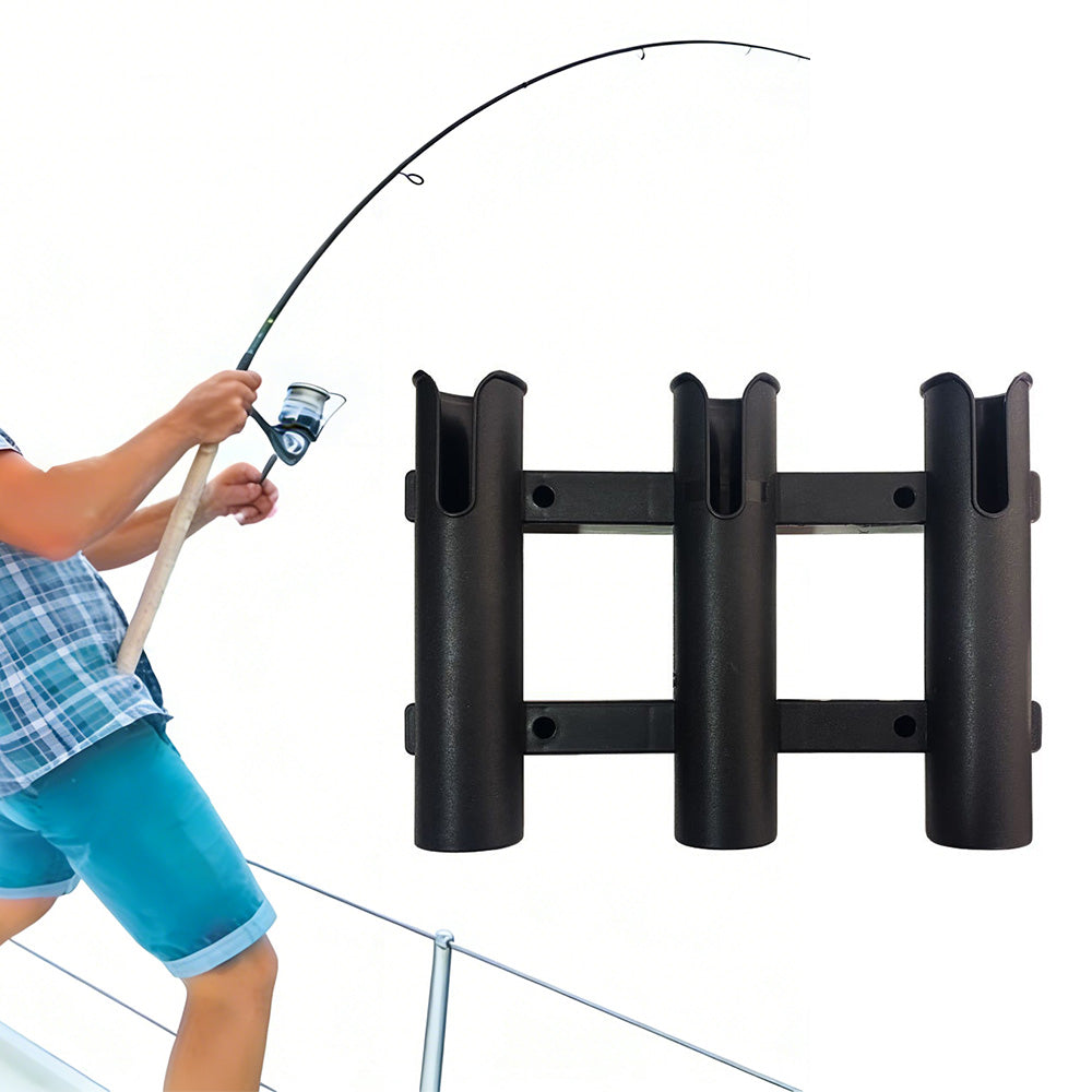 3 Tube Fishing Rod Holder Bracket Mounted Fishing Rack For Boats Garage Cooler