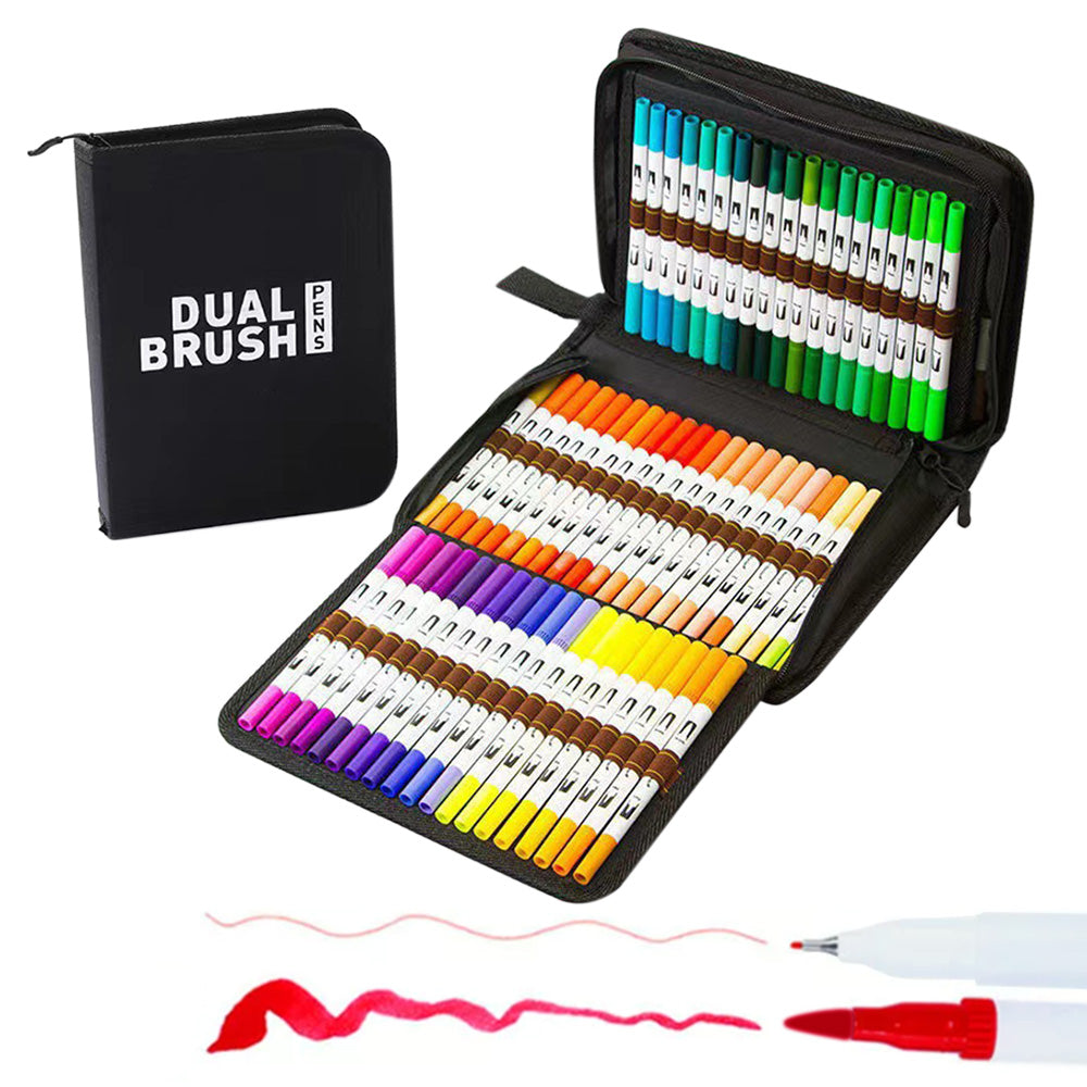 72 Colors Markers Dual Tip Markers Felt Tip For Adult Coloring Books