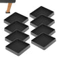 8 Pack Rubber Furniture Leg Floor Protectors with Anti Slip Textured Base