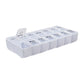 14-Slot 7-Day Pill Dispenser Box for AM/PM Weekly
