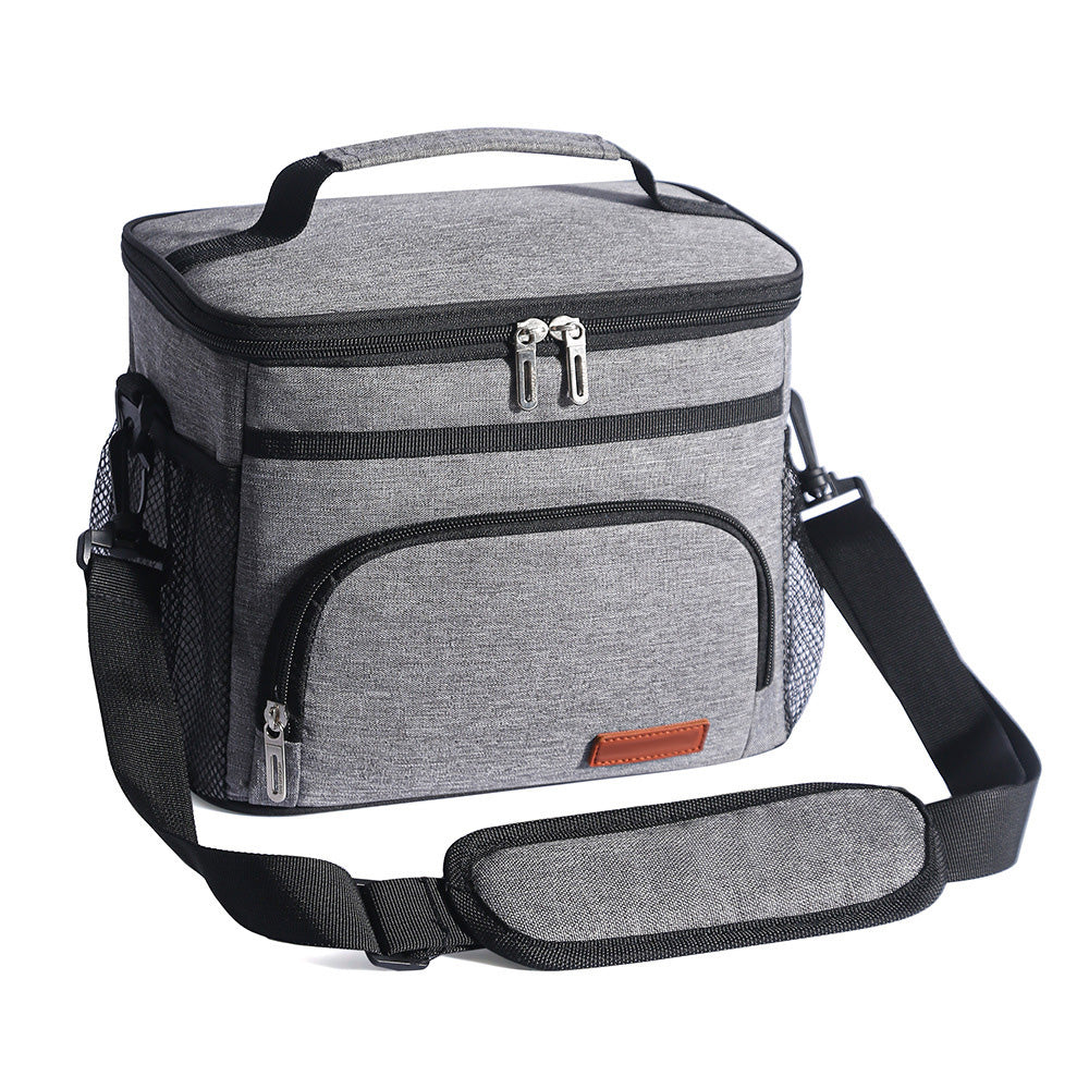 Insulated Lunch Box for Men Women Leak-Proof Cooler Lunch Bag with 4 Pockets