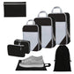 8 Set Compression Packing Cubes For Travel Essentials Expandable Luggage Storage Bags Set