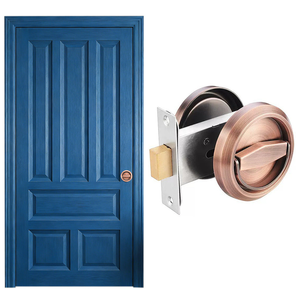Hidden Door Lock Invisible Latch Double Sided Privacy Lock for Bedroom Bathroom Stainless Steel