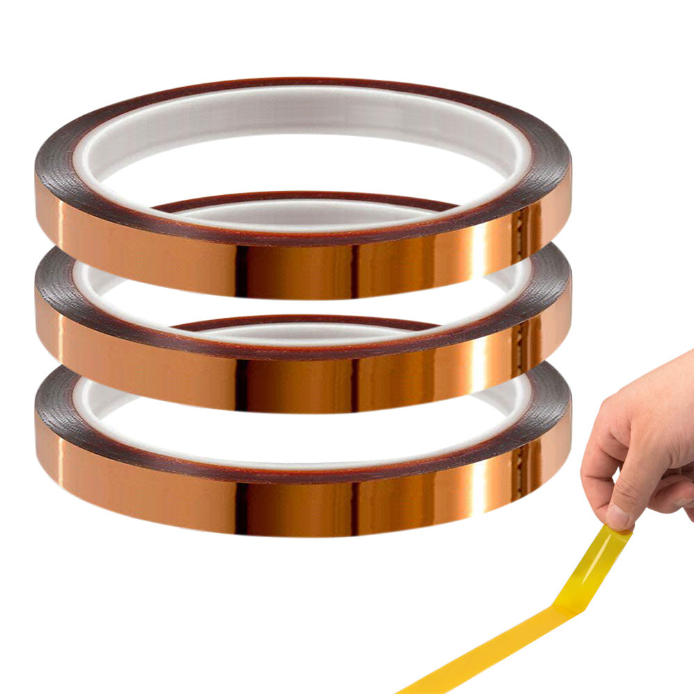 3 Rolls High Temperature Polyimide Tape for Sublimation Heat Transfer