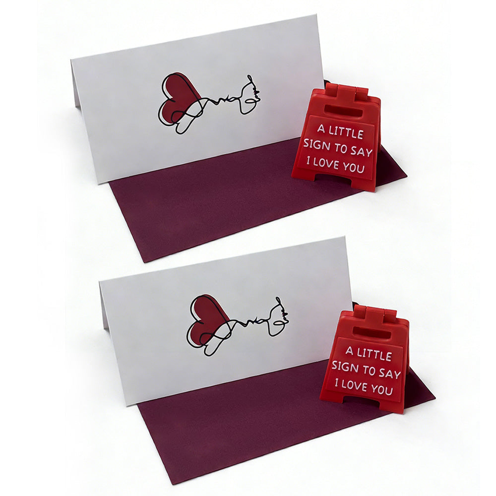 2XA Little Sign to Say I Love You Mini Ornament Plaque for Home Desk Decoration