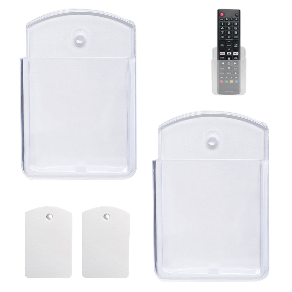 Two Piece Wall Mounted Remote Holder Set
