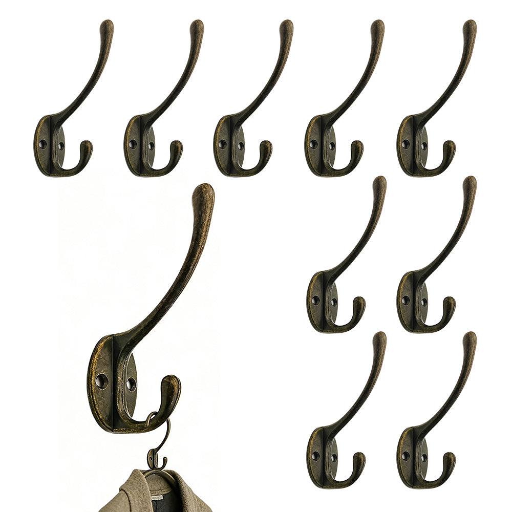 10Pcs Coat Hooks Wall Hooks Mounted Farmhouse Coat Hangers for Bags Caps Keys