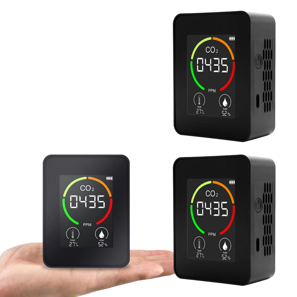 2Pcs Infrared Carbon Dioxide Detector Temperature Humidity Air Quality Monitor