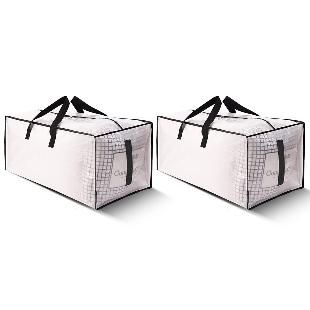 2X83L Moving Bag with Dual Zippers Handles Large Storage Bag for Home School