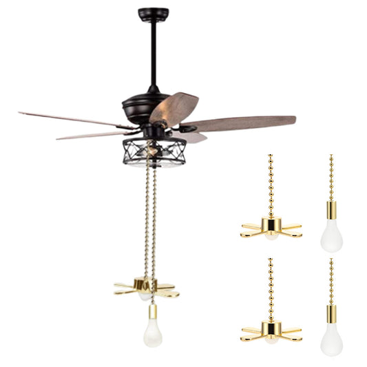 2Pcs Ceiling Fan Light Bulb Pull Chain Beaded Ball Extension Connector Decor