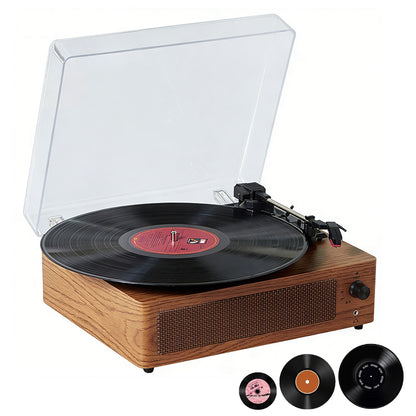 Portable Retro Bluetooth Vintage Vinyl Record Player with Speakers