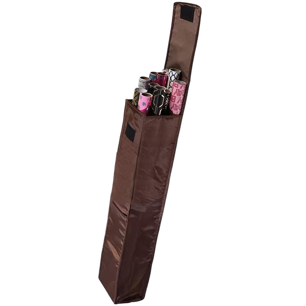 Wrapping Paper Storage Bag with Pocket for 9 Christmas Gift Wrap Rolls