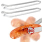 2Pcs 38cm Stainless Steel BBQ Sausage Turning Tongs for Cooking
