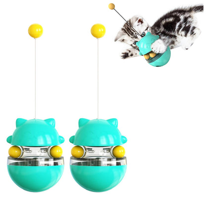 2Pcs Cat Treat Ball Tumbler Interactive Toy