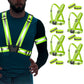 4Pcs Reflective Adjustable Security Vests with 4 Arm Bands for Running