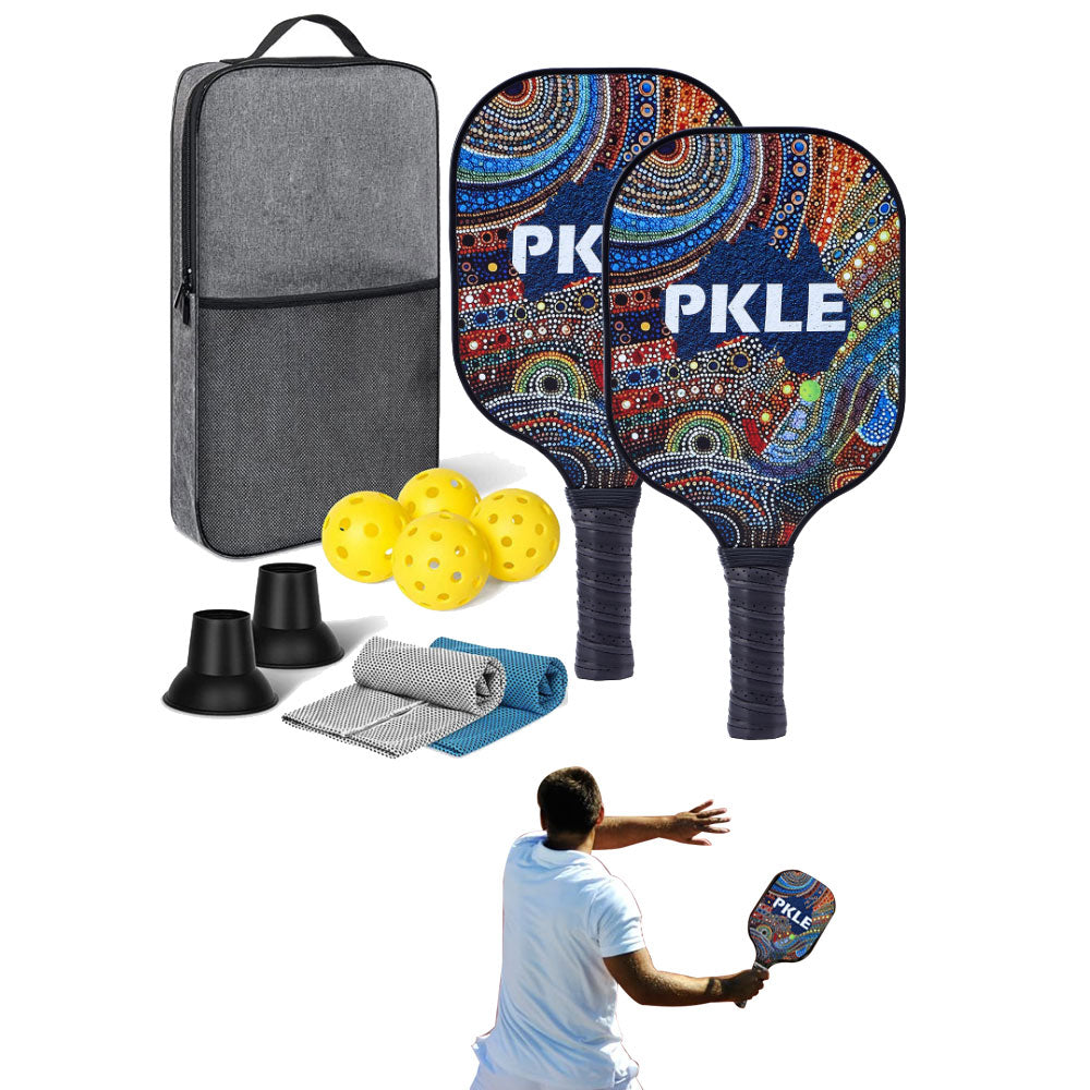 Fiberglass Pickleball Paddles With 4 Balls Pickleball Rackets Set