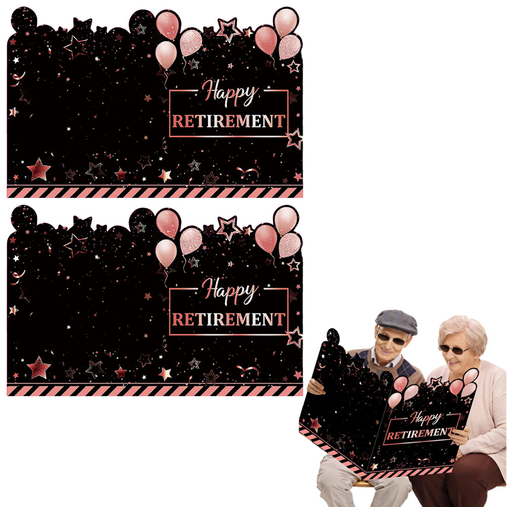 2Pcs Jumbo Guest Book Happy Retirement Card