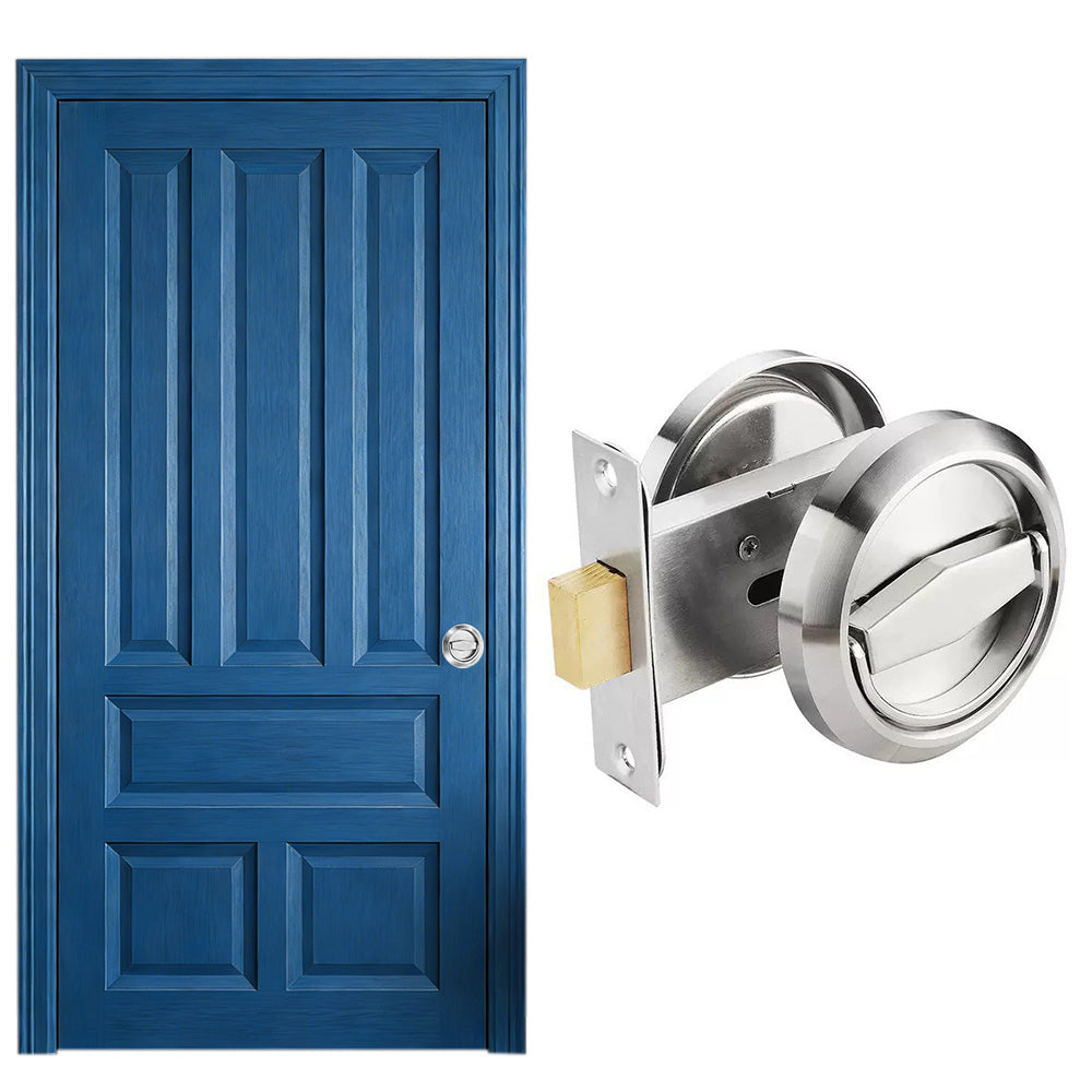 Hidden Door Lock Invisible Latch Double Sided Privacy Lock for Bedroom Bathroom Stainless Steel