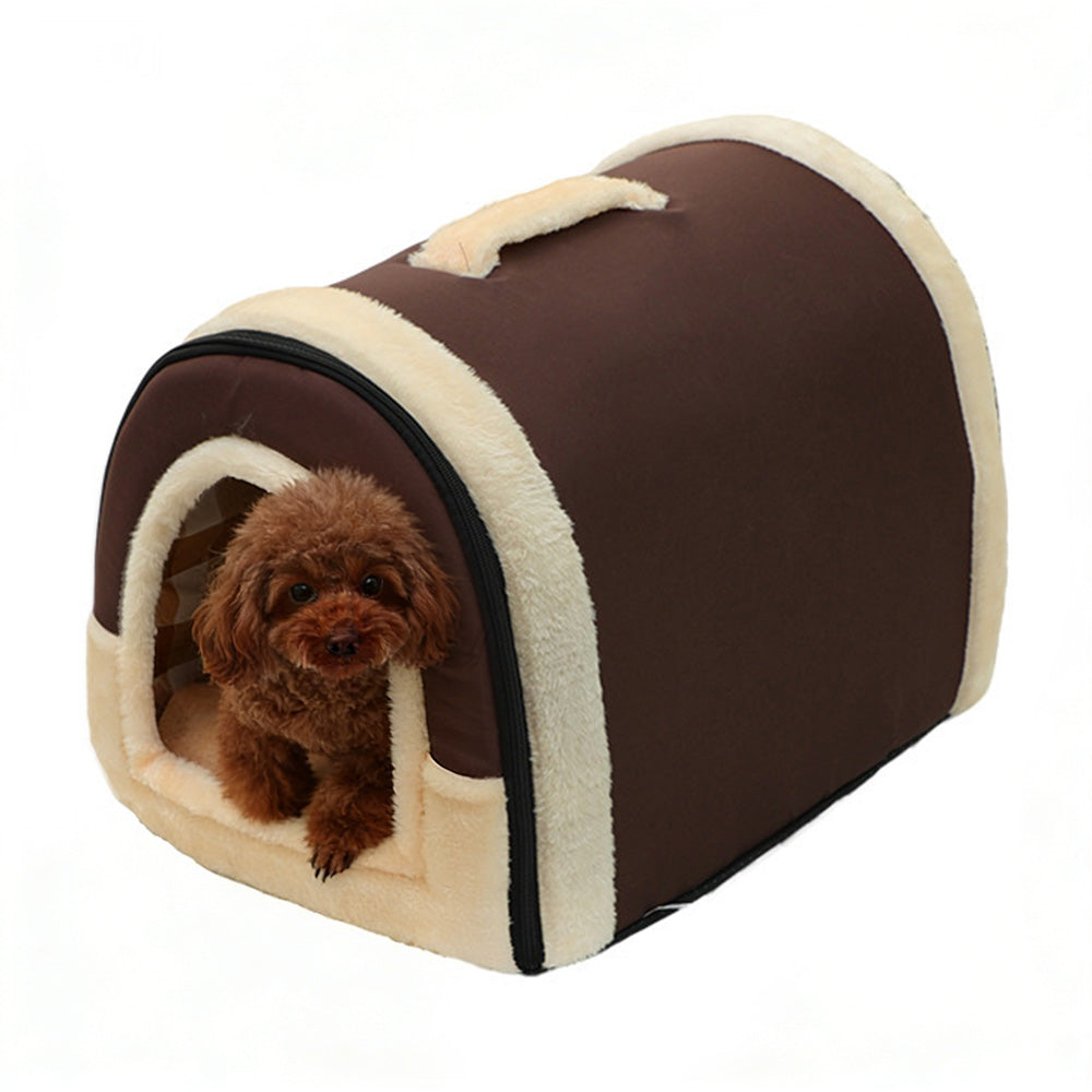 Pet Dog House Kennel Soft Beds Cave Cat Puppy Bed Doggy Warm Cushion Fold