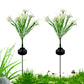 2Pcs Solar Garden Flowers Stake Light