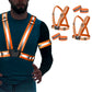 2Pcs Reflective Adjustable Security Vests with 4 Arm Bands for Running