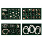 4pcs Stackable Jewelry Organizer Boxes Set for Earrings Rings Necklaces Bracelets