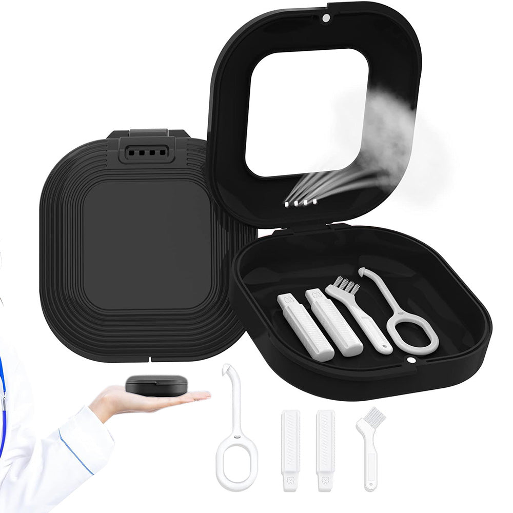 Retainer Case with Mirror and Retainer Removal Tool Mouth Guard Storage Box